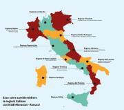 La nuova cartina geografica, dalla Calabria alla regione del Ponente